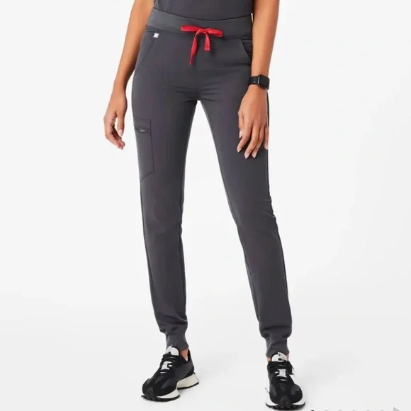 NWT Figs FIONx Zamora Jogger Charcoal Scrub Pants - Picture 6 of 6